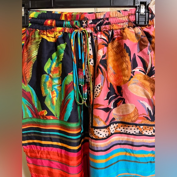 Farm Rio Mixed Print Scarf Pants - Picture 2 of 4